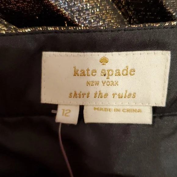 Kate Spade Metallic Pleated Skirt - Picture 2 of 9